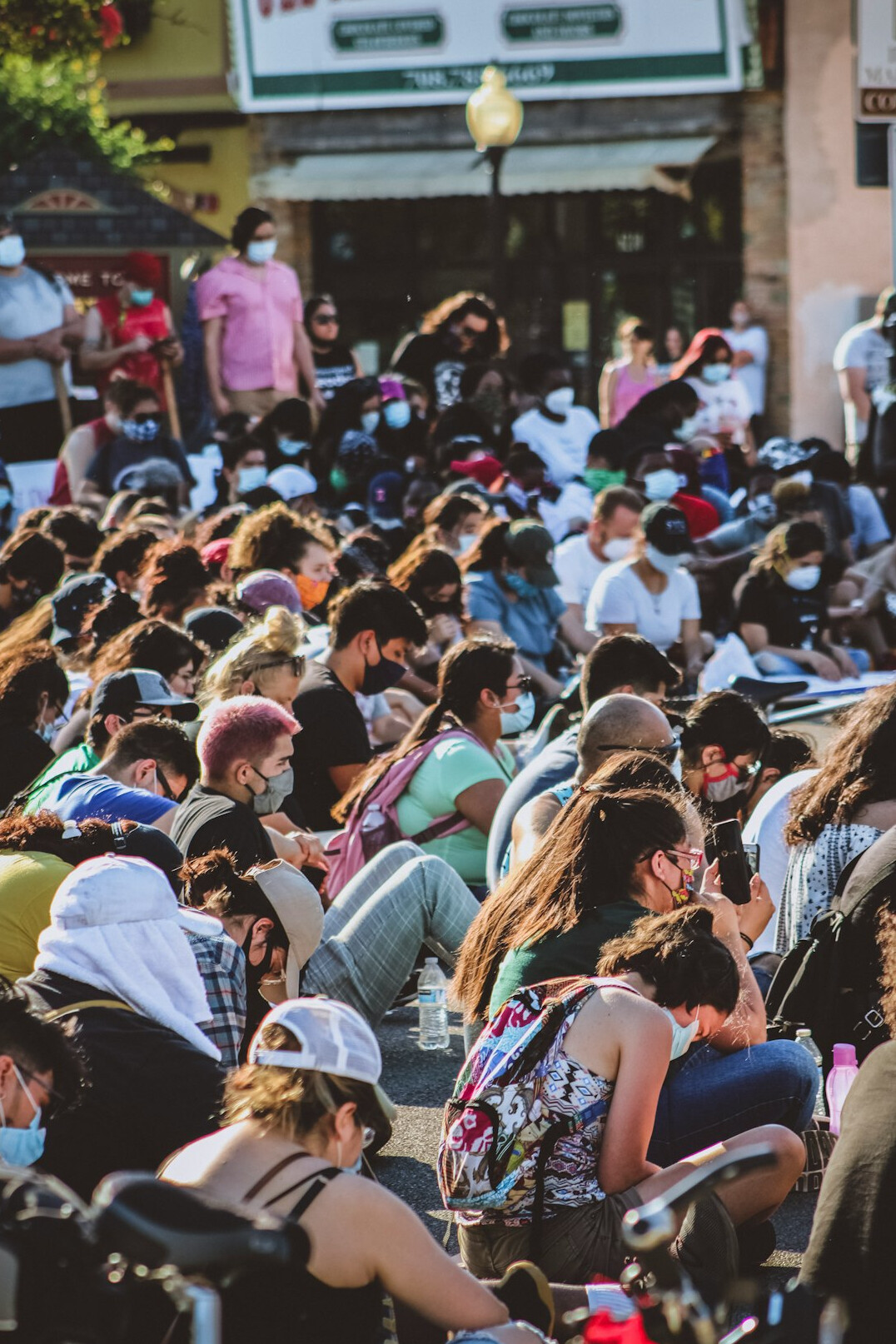 people following social norms in public