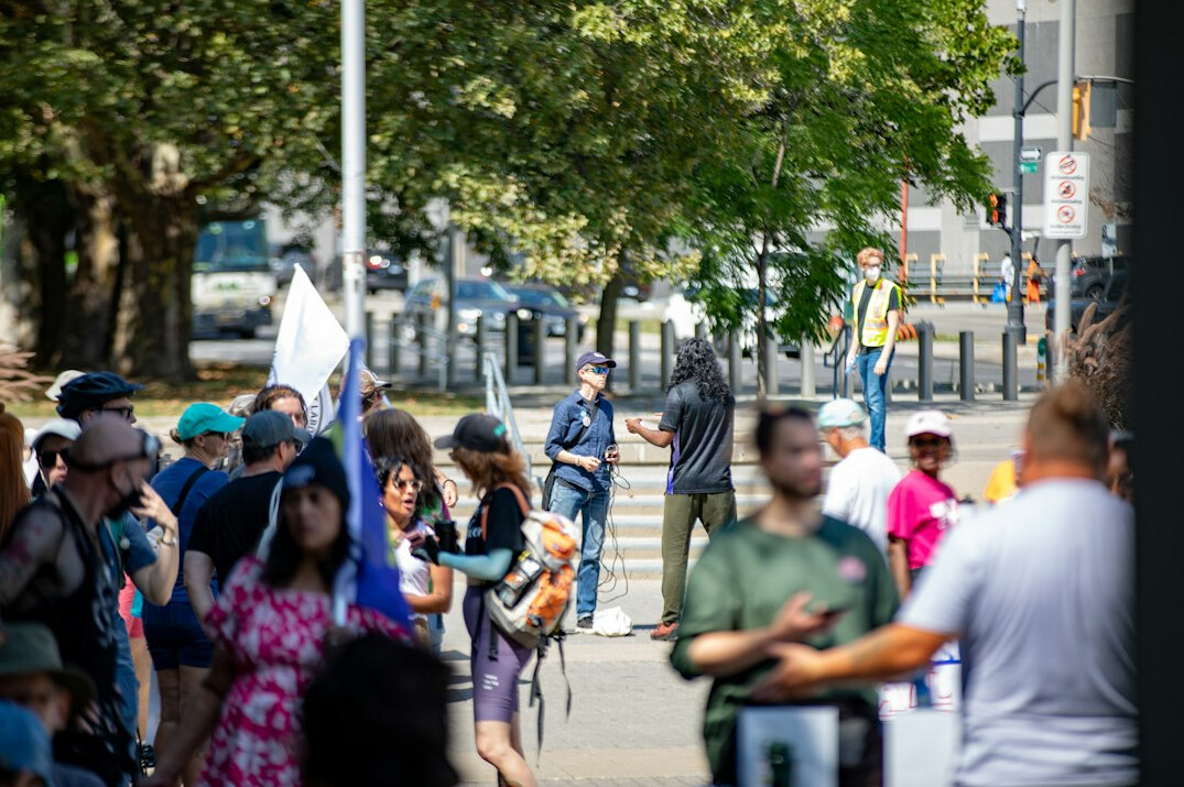 crowd at social event
